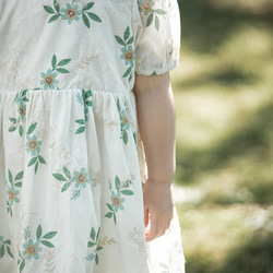 コットン刺繍ガールズ女の子半袖ワンピース100cm 13枚目の画像