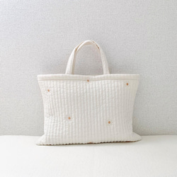 Daisy bag set デイジー柄のレッスンバッグ＆上履き入れ ヌビバッグ 2枚目の画像