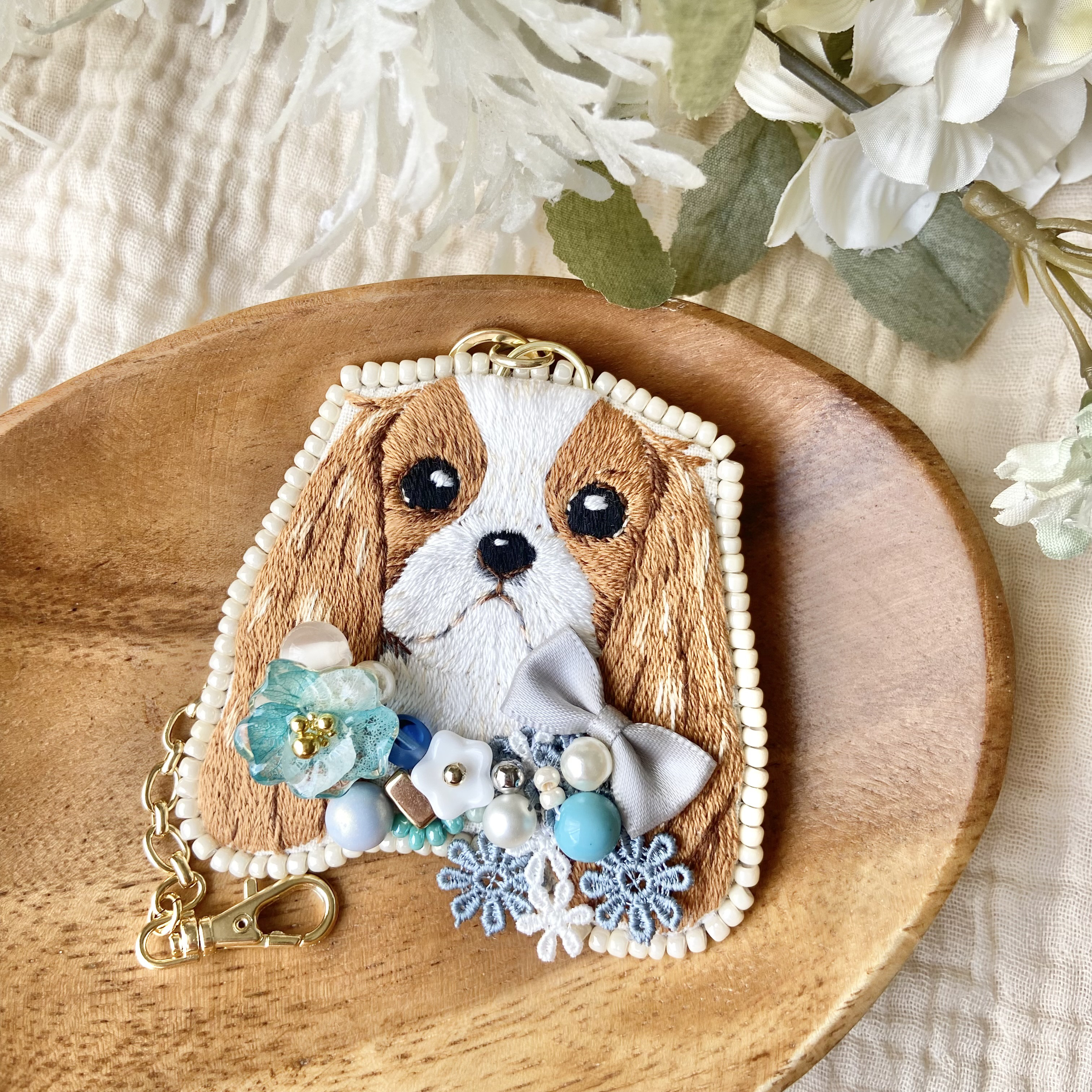 ankoわんこシリーズ　バッグチャーム　キーホルダー キャバリア　ビーグル　愛犬
