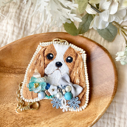 キャバリア　ビーグル　愛犬 ankoわんこシリーズ　バッグチャーム　キーホルダー キャバリア miniリアル3Dフィギュア キーホルダー 1個 わんこ