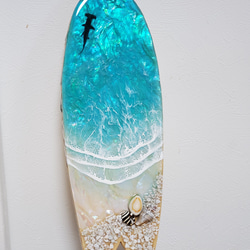 「波アート・サーフボード」立て掛けタイプ 2枚目の画像