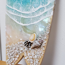 「波アート・サーフボード」立て掛けタイプ 3枚目の画像