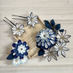 レトロモダン 絹の七五三髪飾り（橙） かんざし kaya 通販