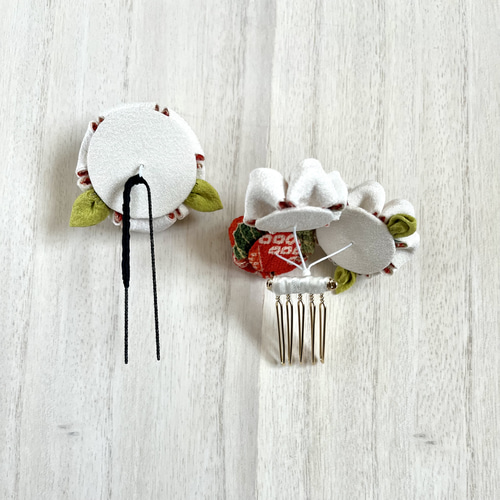 牛　レトロモダン　和装髪飾り　七五三等♛︎no.196 &蝶々&ダブルリボン レトロモダン和装イヤリング七五三 等♛︎