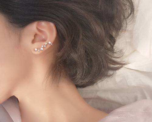 北斗七星♡片耳【ノジェス】ジルコニア ゴールド 星座 ピアス