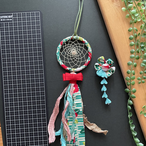 花飾り浴衣 ドリームキャッチャー 花飾りは取り外し可 インテリア