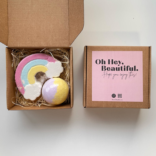 ワケありギフトBOX｜虹バスボム（ひび・欠けあり）レインボー欠けあり