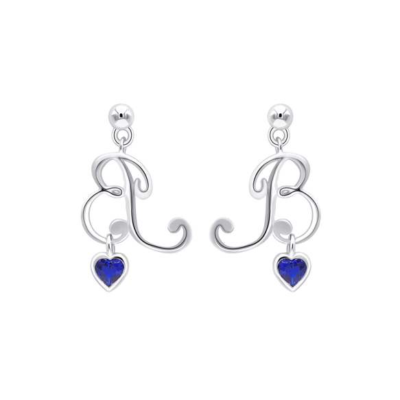 イニシャル＋お守り石ピアス P60W207（4週間発送） ピアス（スタッド  