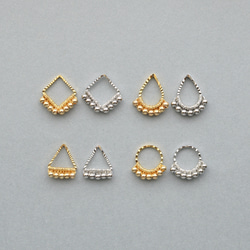 mini triangle (gold) イヤリング ／ ピアス   シンプル さんかく フープ 15枚目の画像
