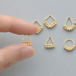 mini square (gold) イヤリング ／ ピアス   シンプル  しかく   フープ 9枚目の画像