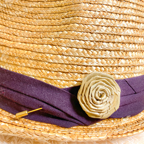 ハワイの伝統工芸ラウハラ編み】 ラウハラ ハットピン ブローチ