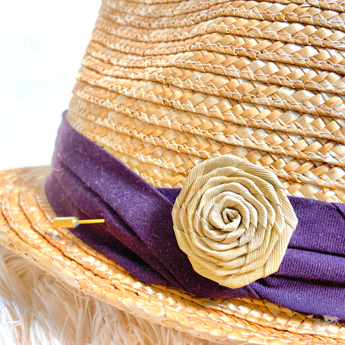 ハワイの伝統工芸ラウハラ編み】 ラウハラ ハットピン ブローチ