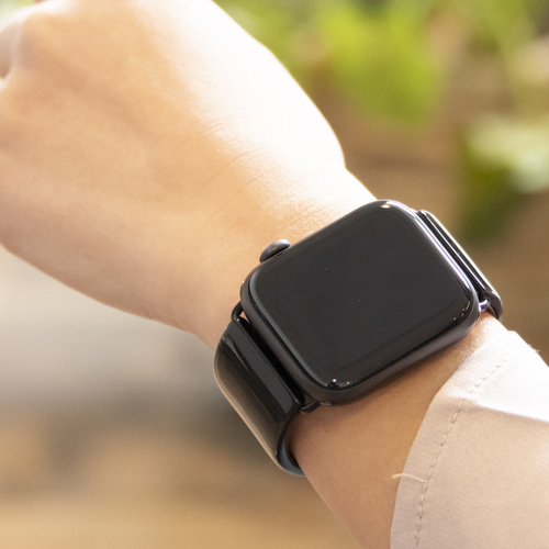 エアバングル』ピアノブラック Apple Watch アップルウォッチ 腕時計