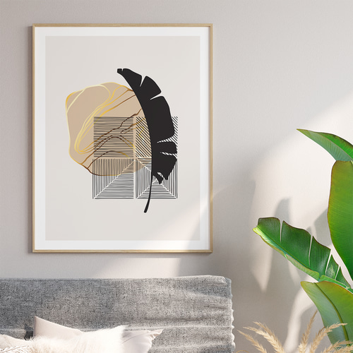 アートポスター ボタニカル モンステラ 北欧風 シンプルモダン