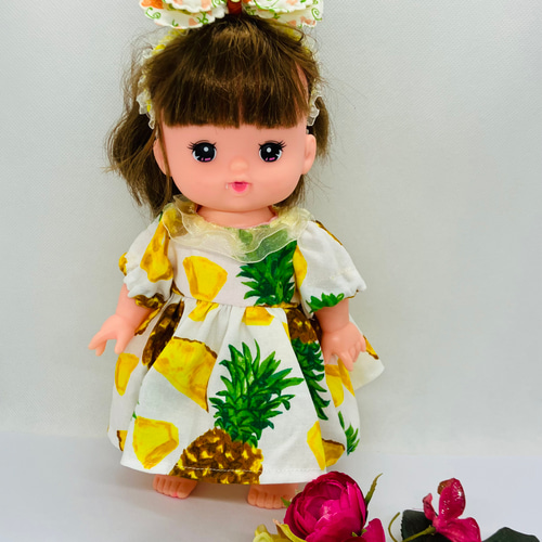 メルちゃんの服☆ハンドメイド☆黄色素敵なドレス あどけない