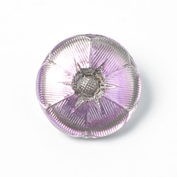 ガラスボタン 2.3cm お花のボタン　ほんのりシルバーピンク 1枚目の画像