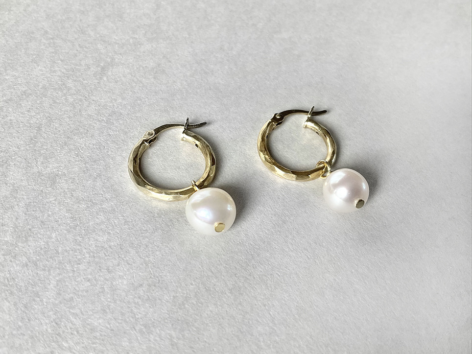 【 淡水パール・silver925・18KGP 】yleensä ＋