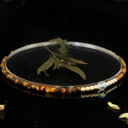 輕奢風黃虎眼石14K包金 GF Swarovski 配珠水晶手鍊 ( Tiger Eye Bracelet ) 第5張的照片