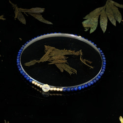 輕奢風青金石14K包金 GF Swarovski 配珠水晶手鍊 ( Lapis Bracelet ) 第4張的照片