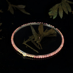 輕奢風紅紋石14K包金 GF Swarovski 配珠水晶手鍊 ( Rhodochrosite  Bracelet ) 第7張的照片