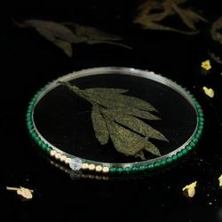 輕奢風綠剛玉14K包金 GF Swarovski 配珠水晶手鍊 ( Green Corundum Bracelet ) 第5張的照片