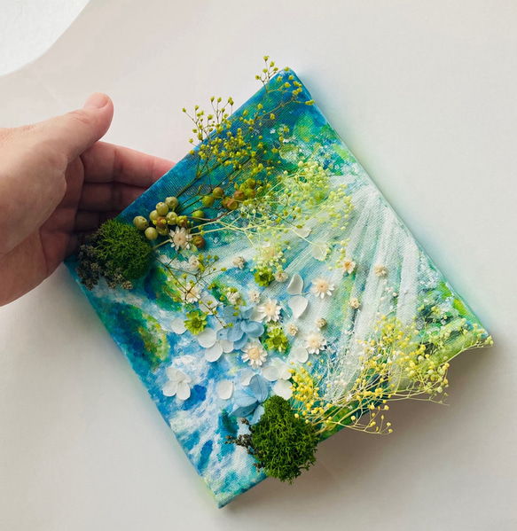 原画アート『手のひらの木漏れ日』プリザーブドフラワー 新作