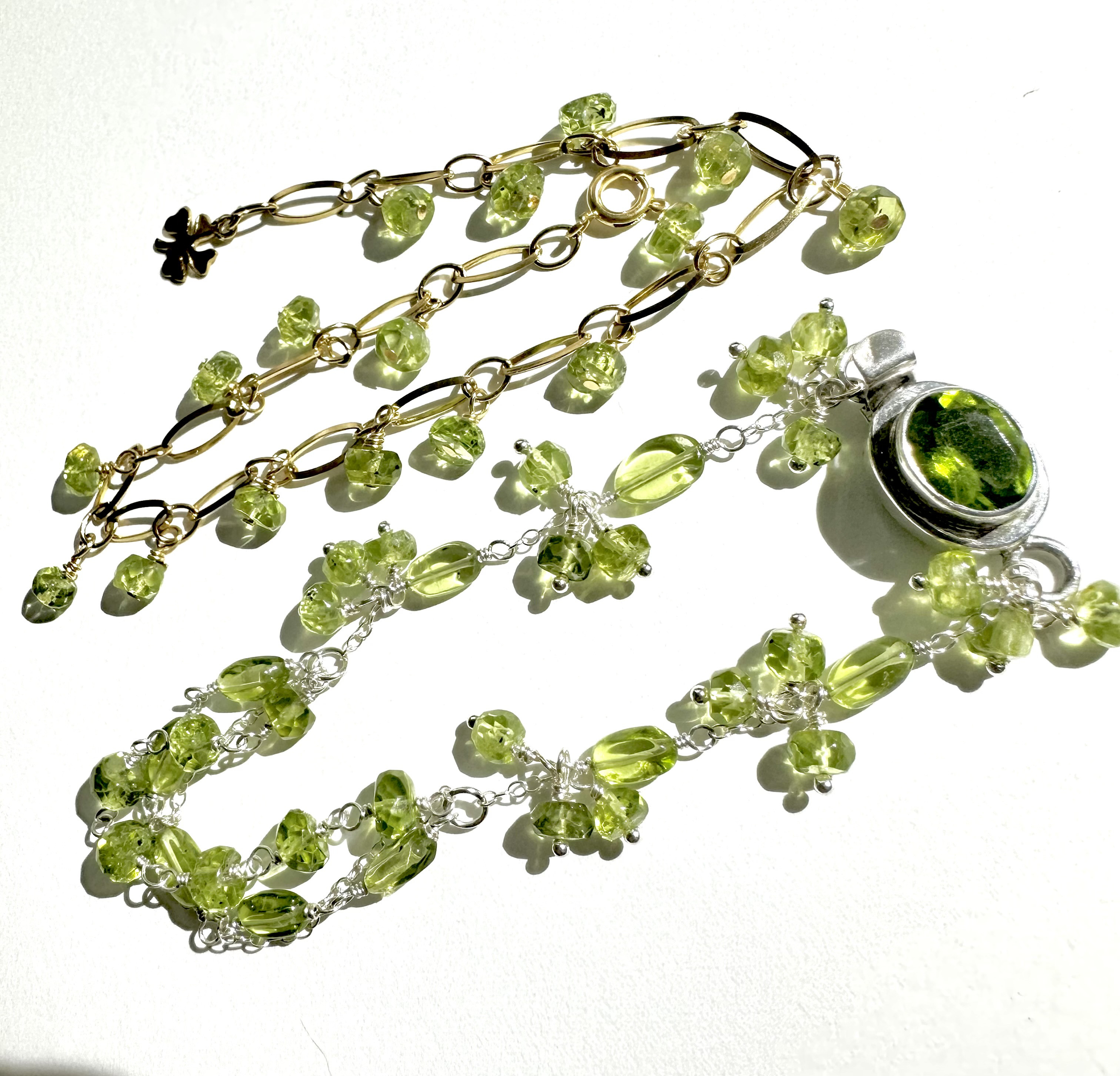 silver925 ペリドットブレスレット