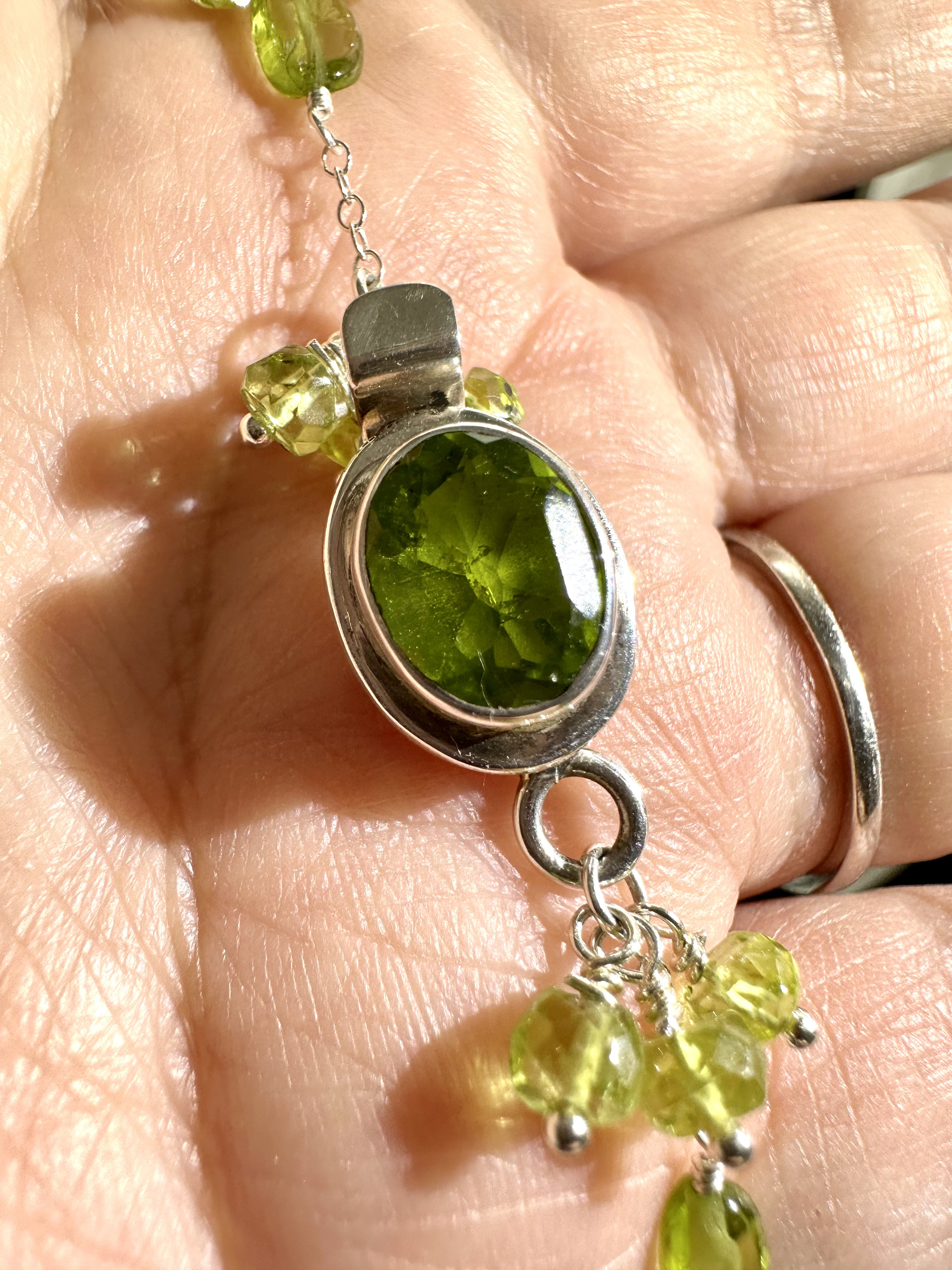 silver925 ペリドットブレスレット