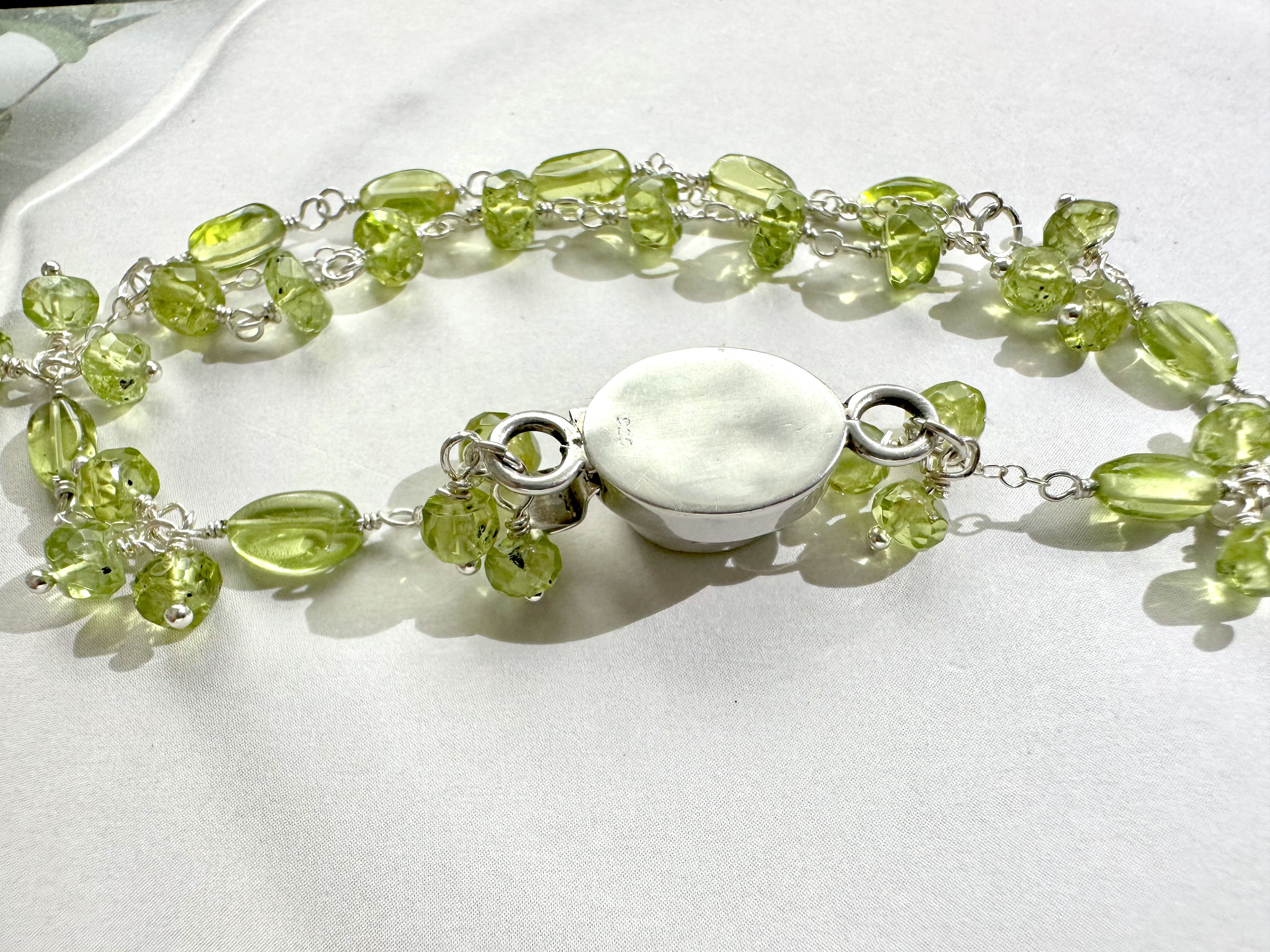 silver925 ペリドットブレスレット