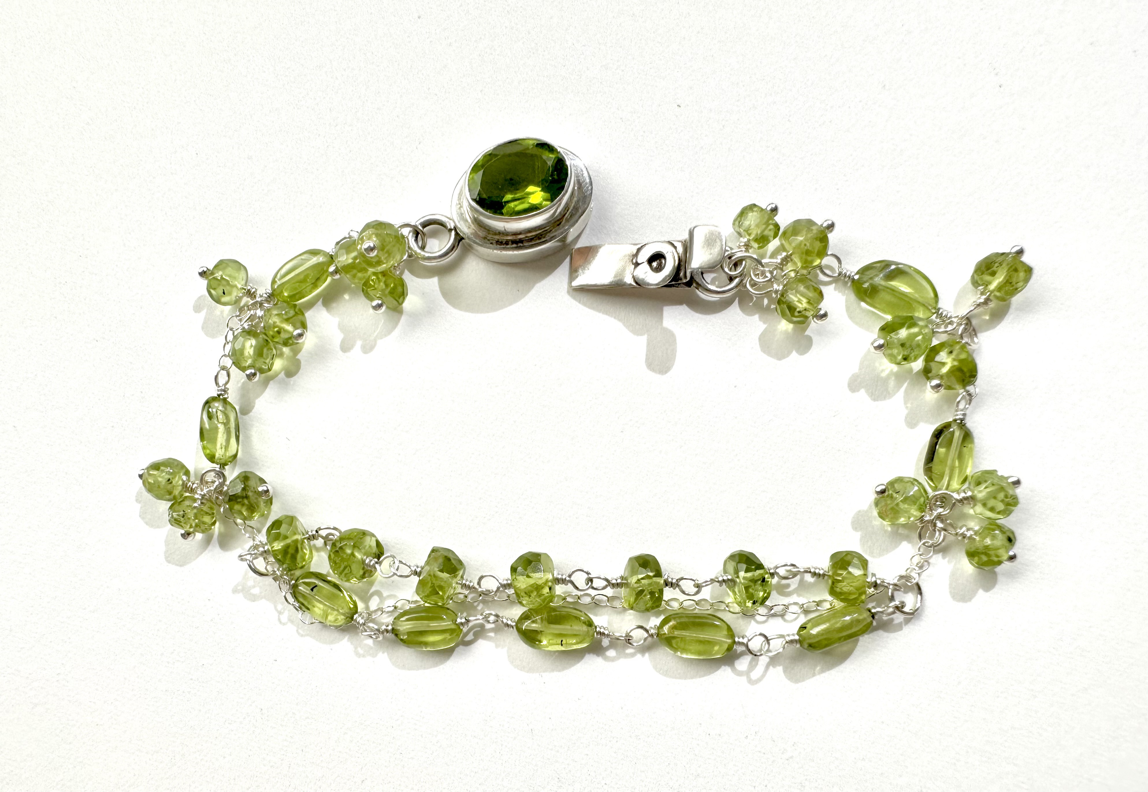 silver925 ペリドットブレスレット