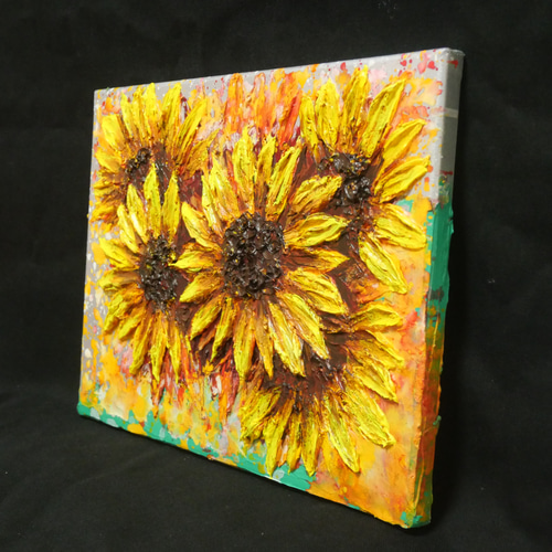 油絵 油彩 油彩画 絵 絵画【真夏の花】 絵画 HR 通販 16273218