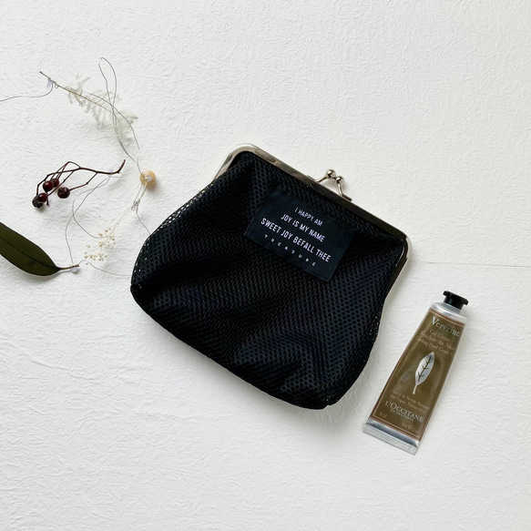 メッシュのがま口ポーチ（ブラック） がま口 A'yanns 通販 16273318