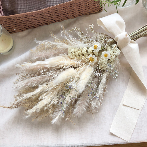 Natural＊ふわふわピンクスワッグ♡ドライフラワースワッグ