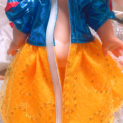 25cm 26cm人形着せ替え洋服 キラキラプリンセスドレス服　可愛いドレス　リボン付き　レミン、める、ソランちゃん服 6枚目の画像