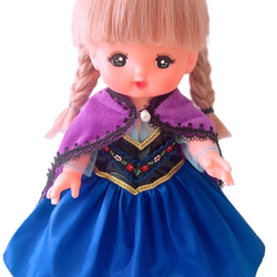 メルちゃんの服☆ソランちゃんの服☆ベージュと紫のエプロンドレスセット☆２セット メルちゃんの服☆ソランちゃんの服☆ベージュと紫のエプロンドレス