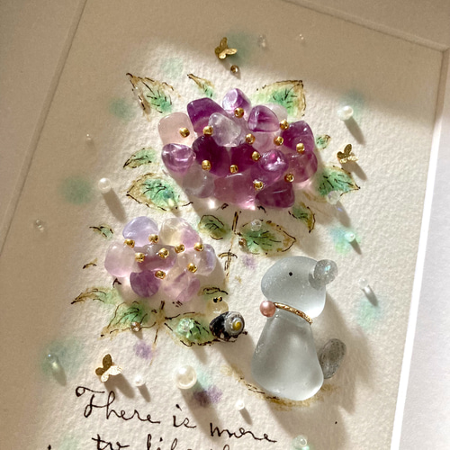 シーグラスアート、シーグラス、レアカラーシーグラス 紫陽花 【公式通販】