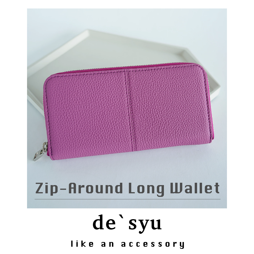 【本革】ラウンドファスナー長財布｜de’syu｜ドイツシュランケンカーフ × 大容量設計　サーフ