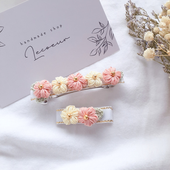 お花バレッタ 楽天市場】【送料無料】FASELE ヘアクリップ バレッタ 刺繍 花