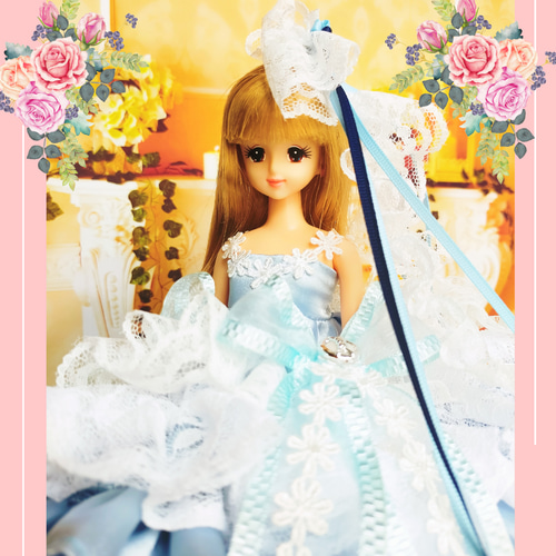 送料無料 ジェニー プリンセスドレス ハンドメイド服 ドール服 人形服