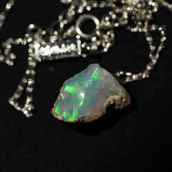 【062 Opal Fest 2023】 オパール 鉱物原石 ネックレス 天然石 アクセサリー 3枚目の画像