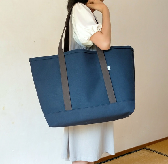 【頑丈な6号倉敷帆布でつくるたっぷりメガトート】トートバッグ 旅行 キャンプ 