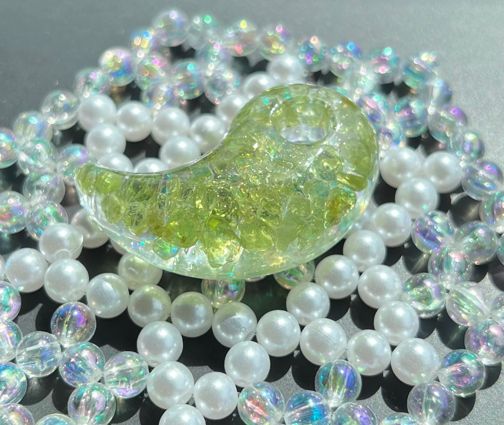☯陰陽統合　花　勾玉(小)　ピアス　新品未使用　オーダーメイドオルゴナイト開運 2ed116d7a8f9f121170e42eae2ccbe