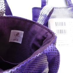 たばた絞り・ミニバッグ・紫・京絞り・知多木綿・長方形 3枚目の画像