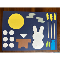 お月見制作キット　秋工作　壁面飾り　画用紙　保育教材　保育園　幼稚園 2枚目の画像