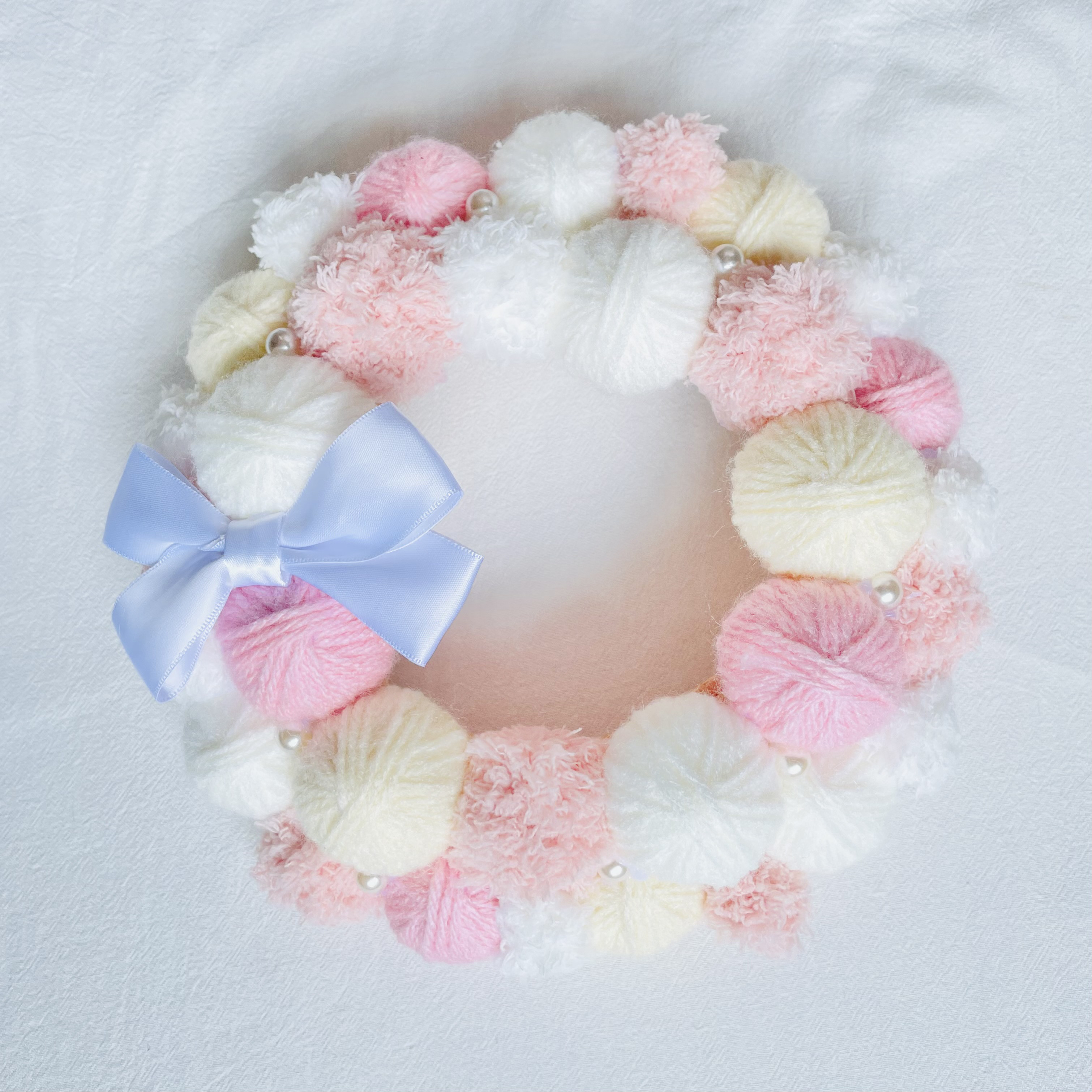 フルリースにもうさぎリースにもなるニットリース