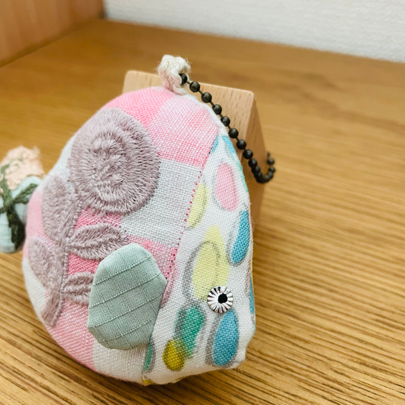 ︎︎◌1点もの︎︎◌⚮̈ミナペルホネン ハンドメイド⚮̈お魚さん メジャー ／bonheur 2枚目の画像