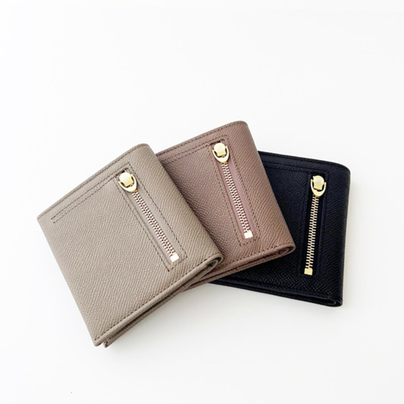 ［ボントーノレザー］　薄型二つ折り財布 [ESP-6692]トープ トープ