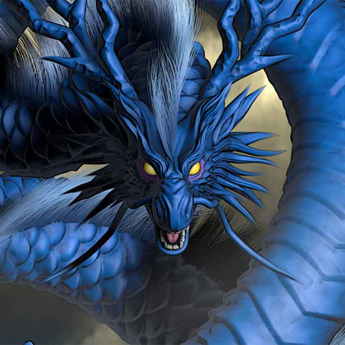 龍の絵「雲龍10・青龍」自作A4 竜の絵 イラスト breeze 通販