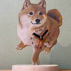 柴犬の置時計 5枚目の画像