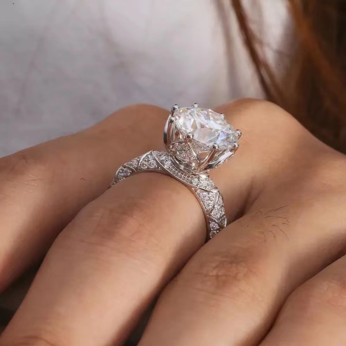 品質重視』高級モアッサナイトリング 5.0ct